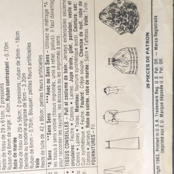 Vintage McCall's 8727 Brooke Shields Fashion Doll Clothing  Sewing Pattern - Picture 6 of 10